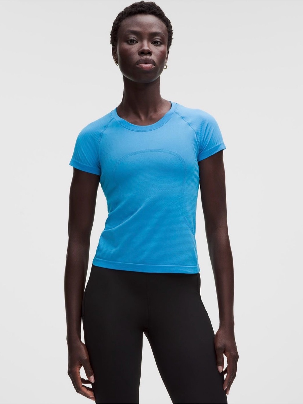 Lululemon Swiftly Tech Short-Sleeve Shirt 2.0 Waist Length Blue Size 6